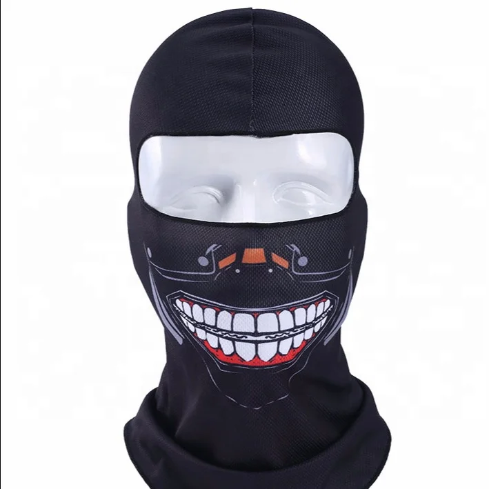 Custom Print Full Face Motorcycle Balaclava Skull One Hole Ski Mask in Fleece for Cycling and Sports