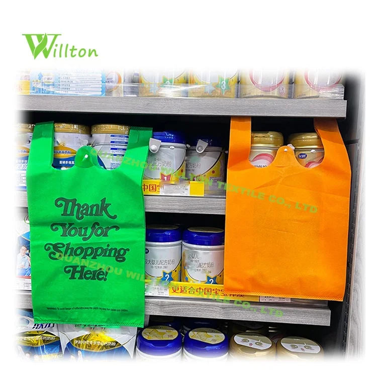 Китайский поставщик Нетканые Сумки для супермаркета продуктов TNT тканевые нетканые сумки для покупок Bolsa de Tnt