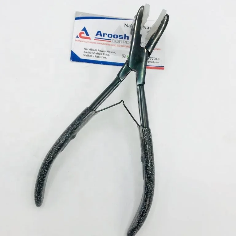 Plasma Black Tape In Hair Extension Pressing Plier High Quality Custom Logo Stainless Steel Pliers With Extra Grip Holding