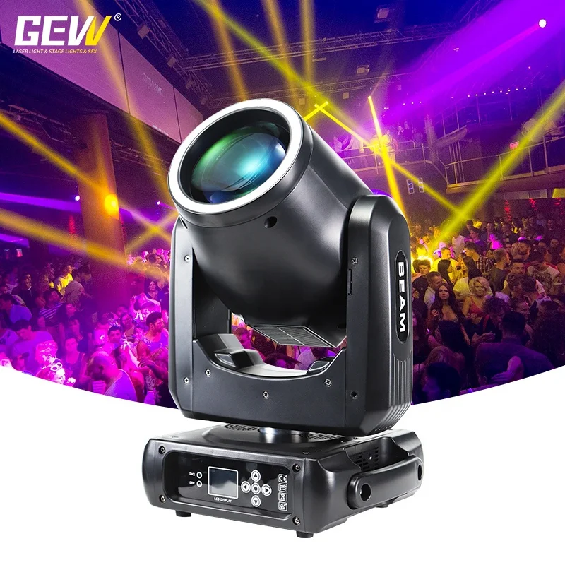 Mini 230W DMX Sharpy Double Prism Rainbow Effect Beam 230 Moving Head Light With Halo