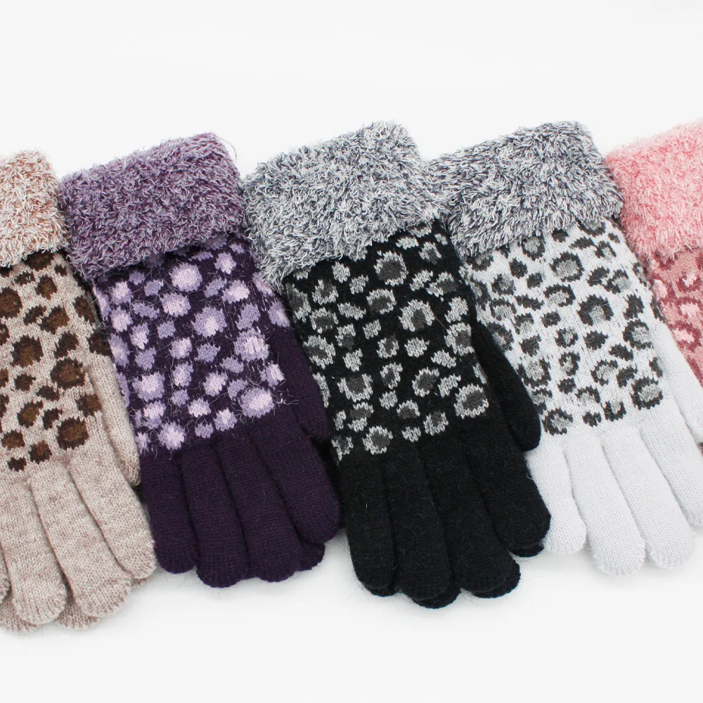 Double Layer Knitted Gloves For Women