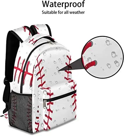 Baseball Sport Backpack School Bookbag for Kids Boys Girl, Softball Backpacks Book Bag Travel Hiking Camping Daypack