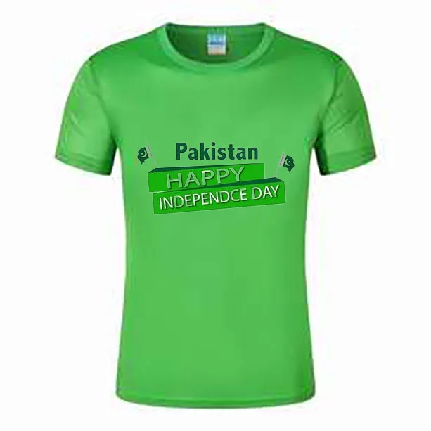 100% Cotton Custom T shirt Manufacturing and Printing Screen printed tee 14 august independence day  shirts Casual T shirts