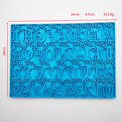 New design DIY Silicone Alphabet uppercase A-Z Letter with Crown Mold , Letter Mold Decoration Silicone Mold Crafts Accessories