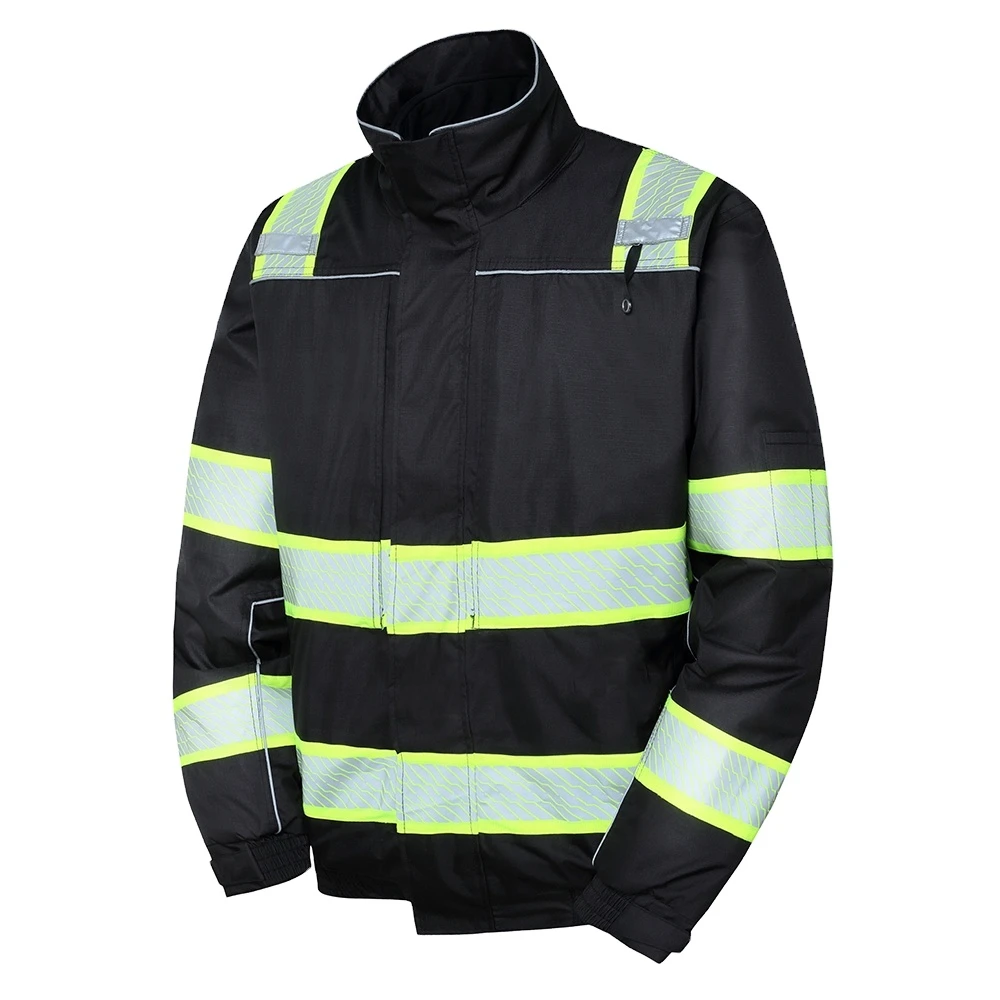 Hot Sale Class 3 High Visibility Construction Hi Vis Winter Wholesale Safety Work Reflective Jacket