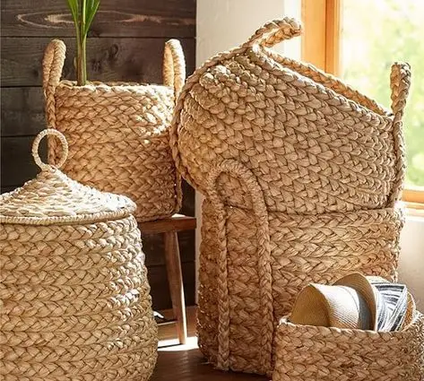 Water Hyacinth Basket Made in Vietnam for Stylish Home Storage