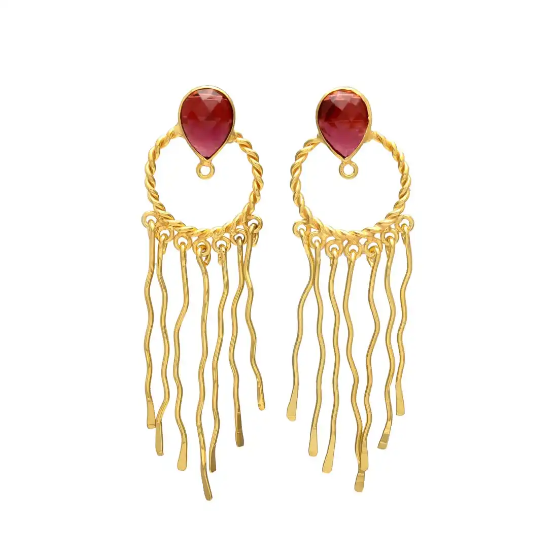 Серебряная серьга из камня