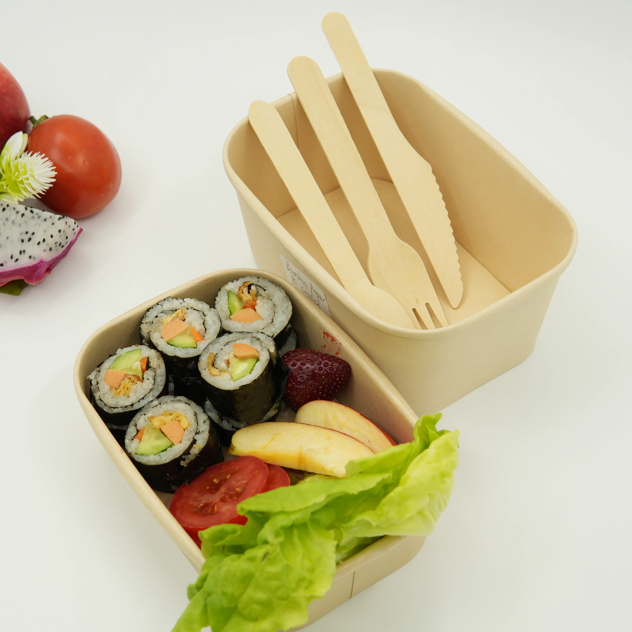 Promotion Custom Logo Disposable Takeaway Fast Food Biodegradable Box Hot Sale Leakproof Food Storage Container