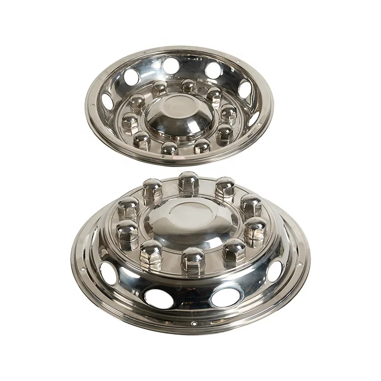 Customized mirror polished T304 stainless steel truck parts wheel steering trims cover for mack