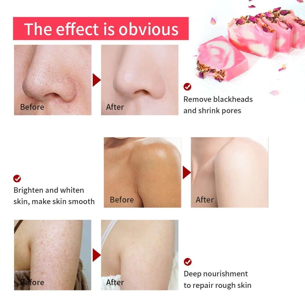 Private label Skin Brightening Moisturizing Natural Organic Handmade Cold Press Mini Yoni Rose Petal Soap