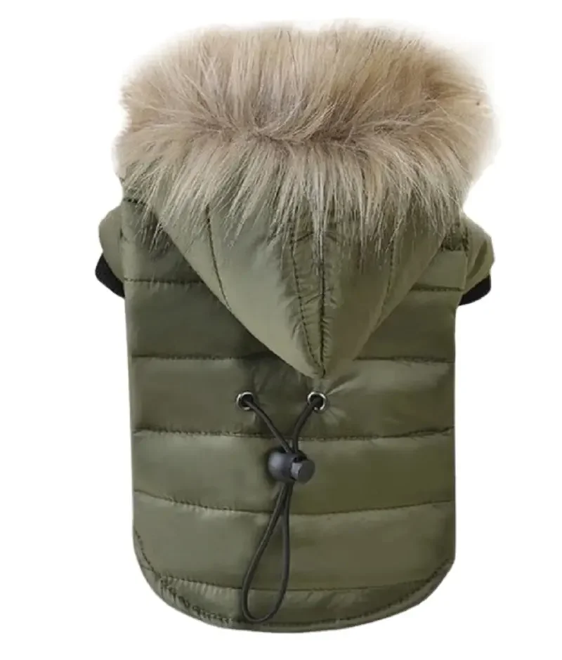 cold weather dog jacket puffer pet coats with hooded with customize size logo printing and color