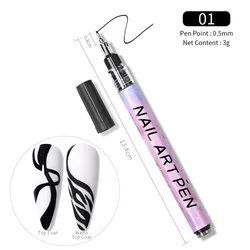 Waterproof Plastic Gel Pencil Painting Liner Brush White Marker Acrylic Pens Nail Art Drawing Graffiti Pen Supplies