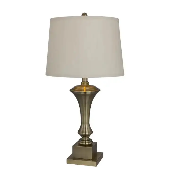 Unique Design Metal Table lamp for home living room Lights Decor Desk lamp Antique Gold Finished with white top