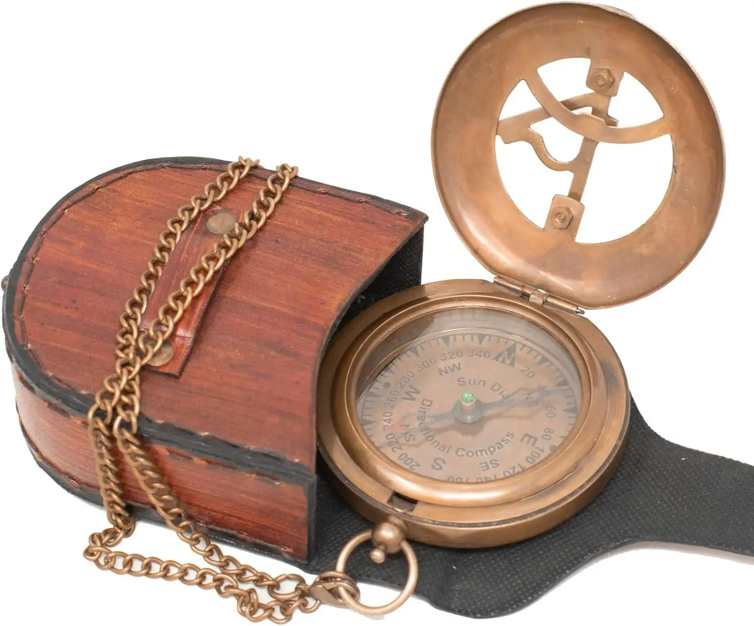 Hot Sale Multi-Design Vintage Compass Brass Nautical Pocket Compass for Camping Hiking and Backpacking