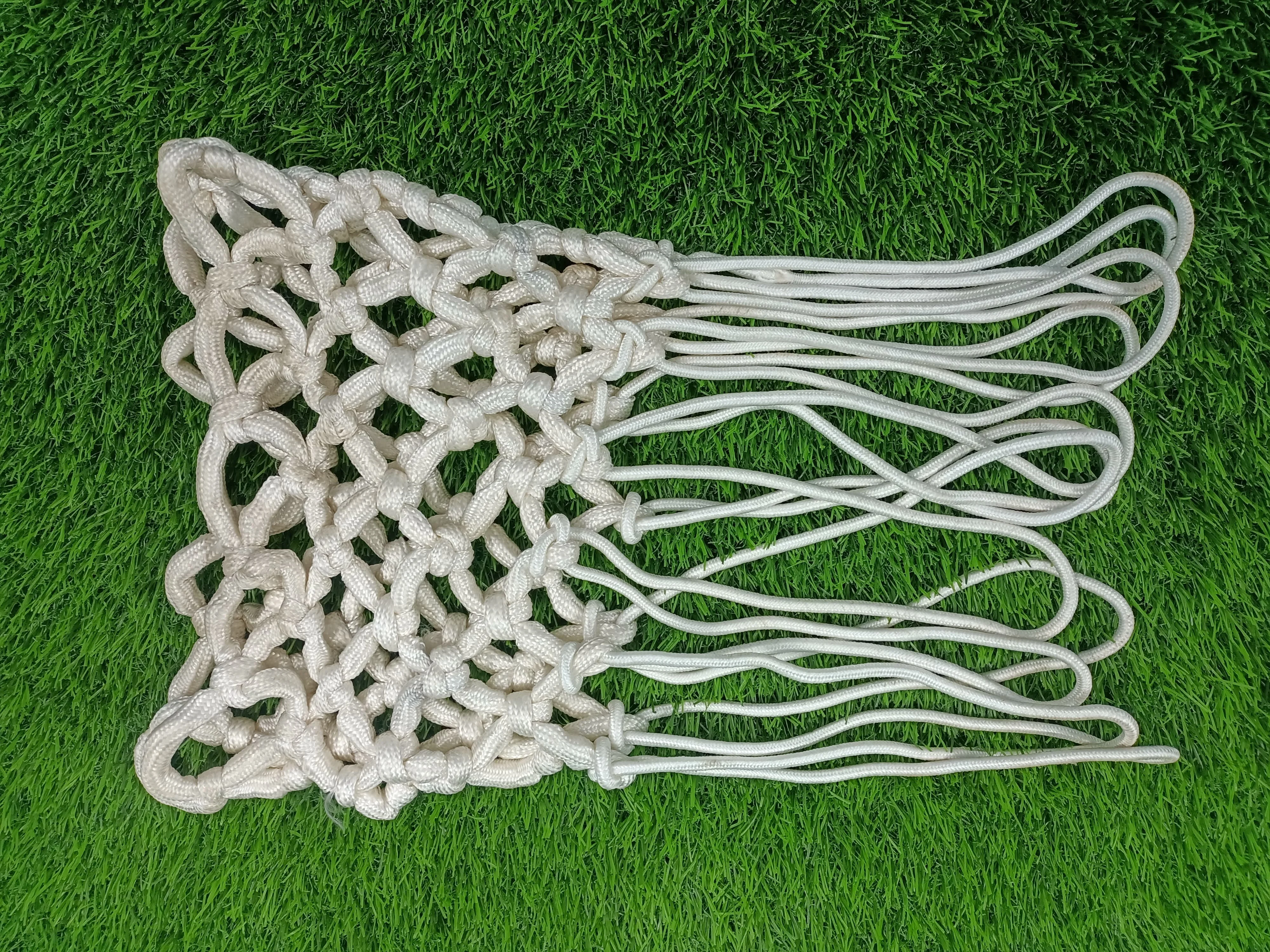 QSICO Best Quality White Basketball Net 4mm PP Material for Indoor Play Rim Type Stand Hoop with PE Backboard