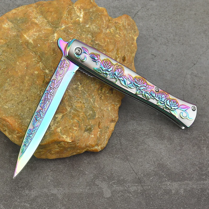 Wholesale Stainless Steel Folding Knife for Outdoor Self-Defense for Camping Hunting Jungle Survival OEM Customized Support