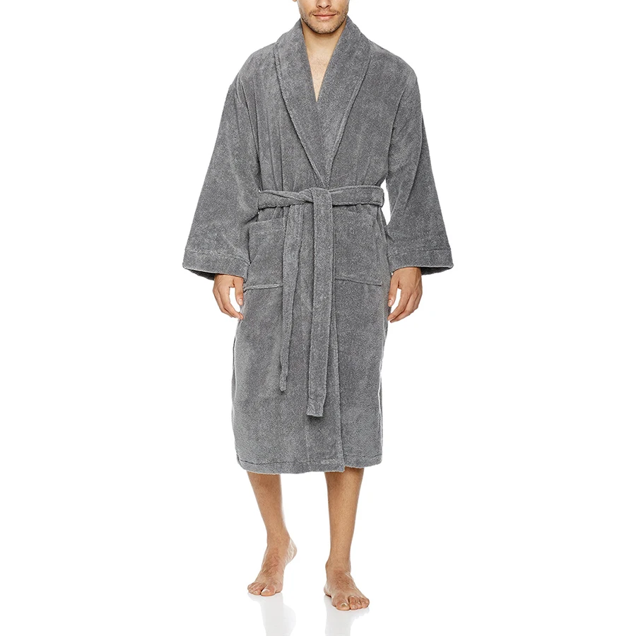 Excellent Design fashionable New Hotel Bath Robe For Hotel Luxury Unisex 100% Cotton Spa Terry Towel Bathrobe White
