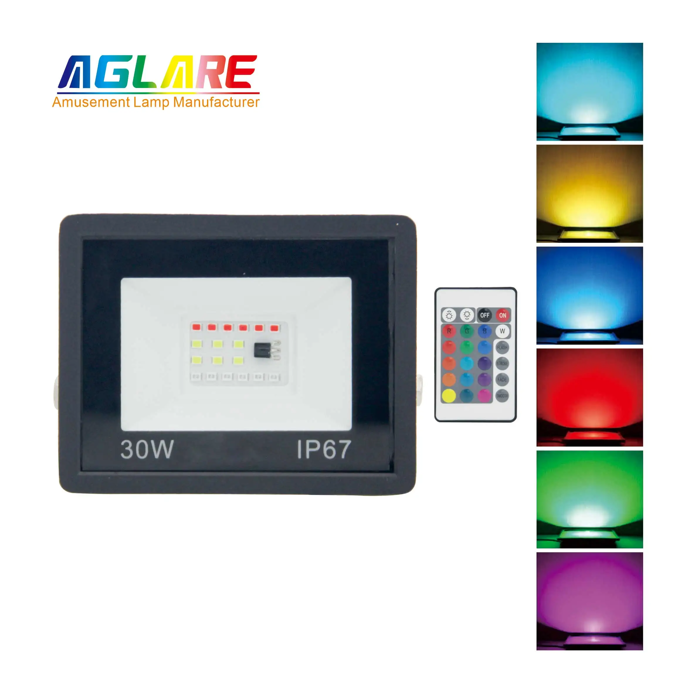 Уличные водонепроницаемые rgb прожекторы Aglare ip67 30 Вт светодиодный прожектор