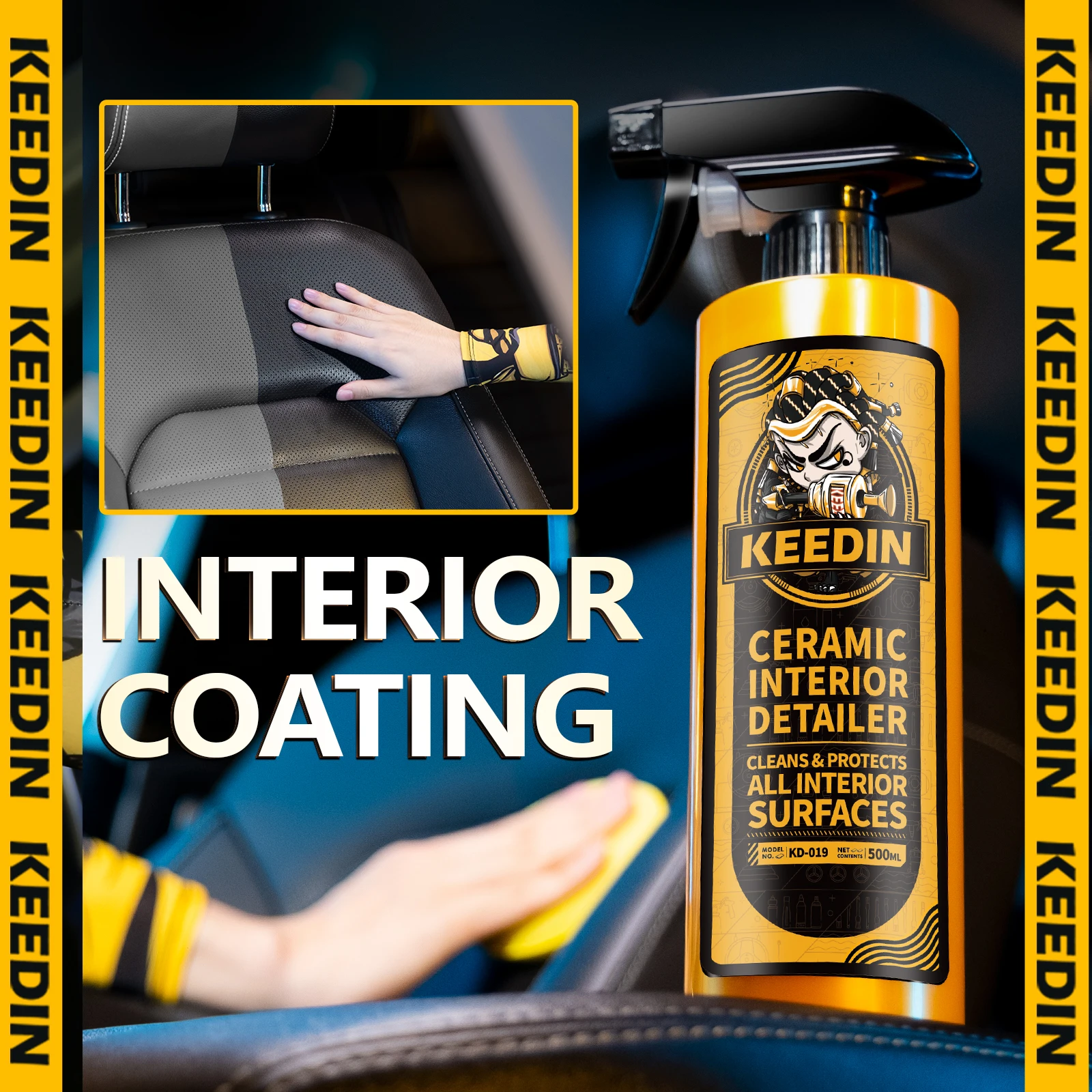 KD-019  Multifunctional Car Interior Cleaner Automotive Interior Care Leather and Plastic Parts Polish Agent