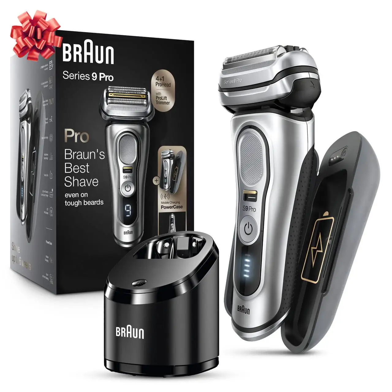 Braunn Electric Razor for Men, Waterproof Foil Shaver, Series 9 Pro 9477cc, Wet & Dry Shave, with Portable Charging Case