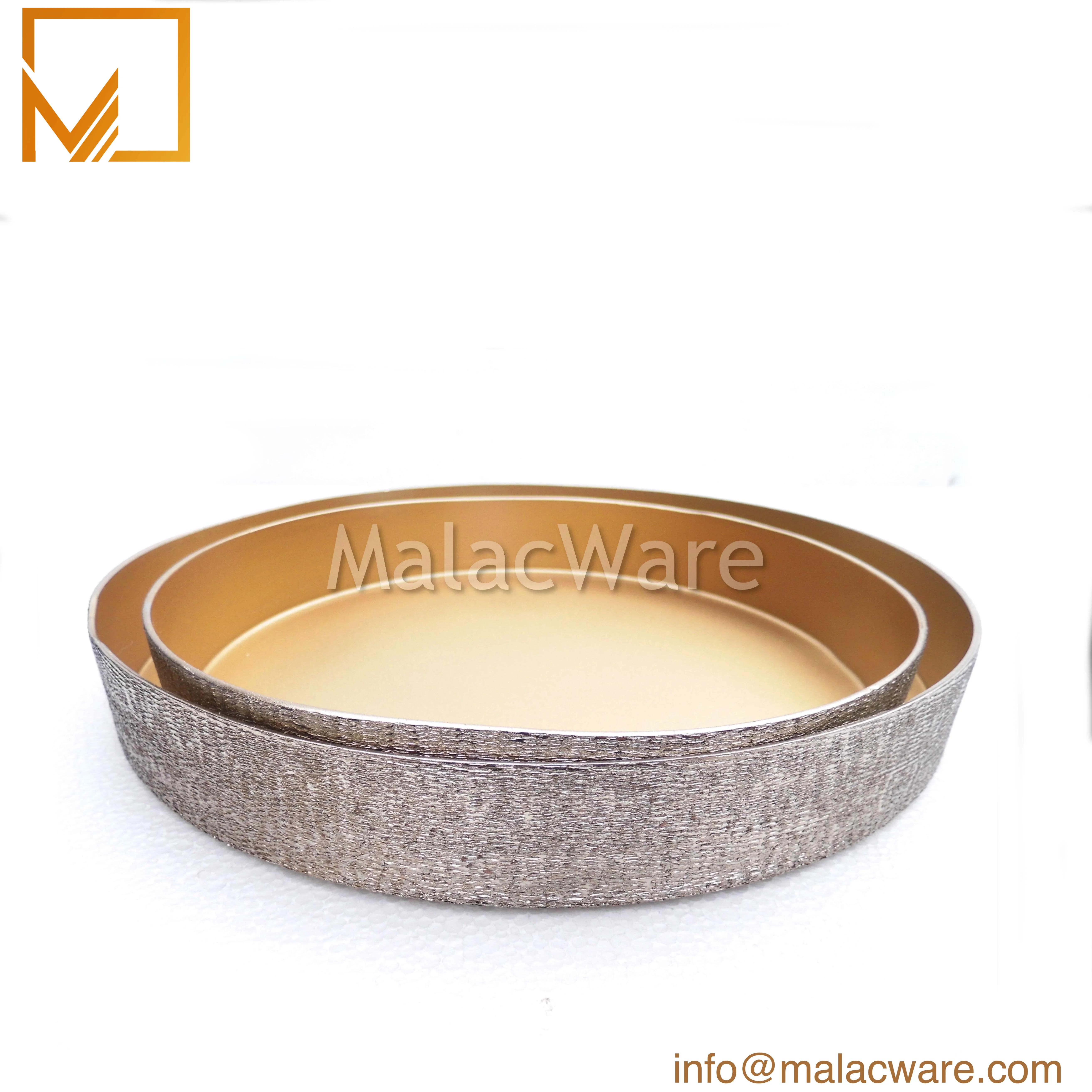 wholesale price manufacturing metal tray attractive designer golden brass tray