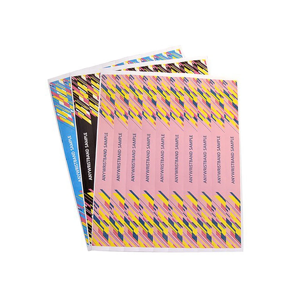 High Quality Paper Clip Bracelet TYVEK Sheet UV Resistance Tear Resistance Can be Printed on Inkjet Printers