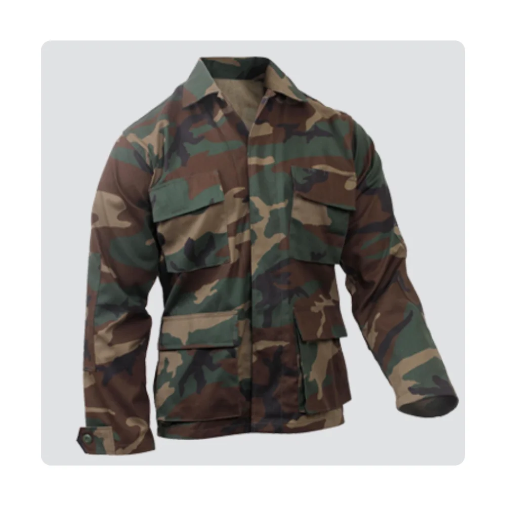 Customized Unisex Camouflage Tactical Uniform Cotton BDU Security Shirt and Pants Combat Uniform