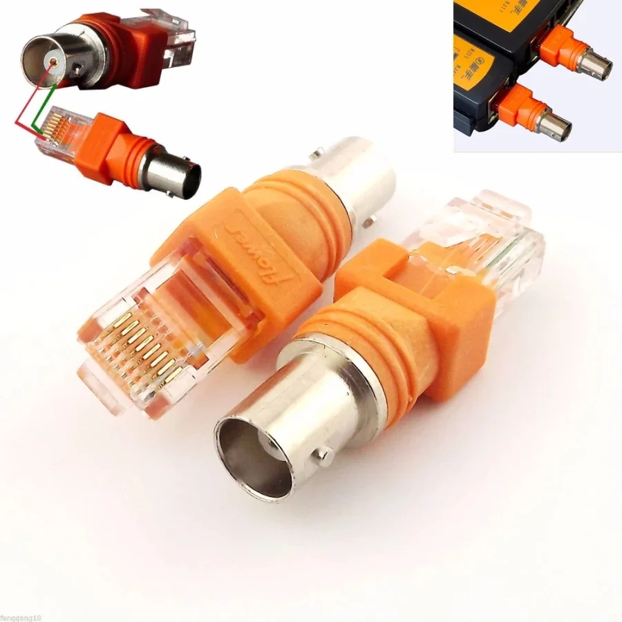 Адаптер RJ45 к RF разъему BNC мама папа коаксиальный бочонок соединитель
