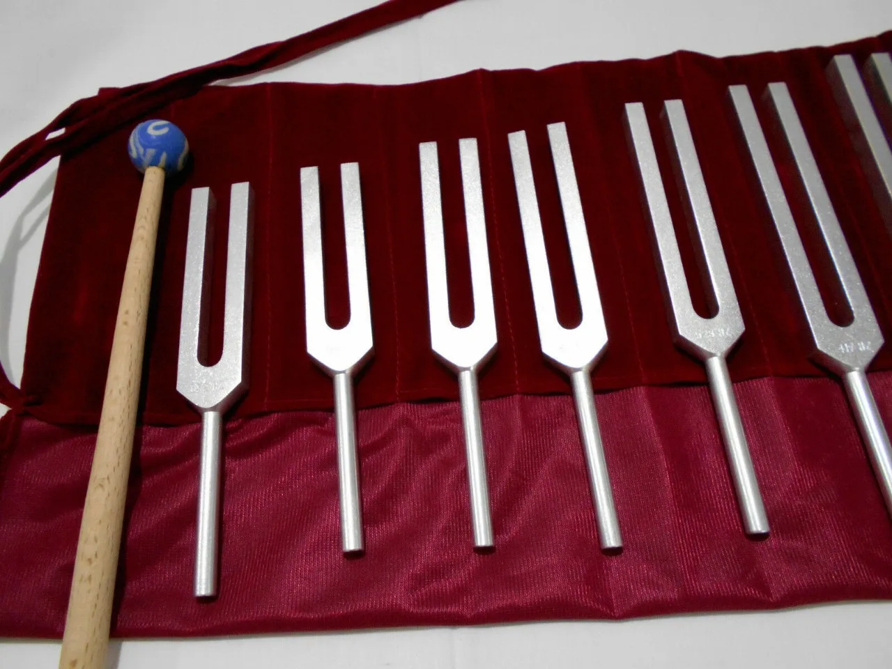 Mars International Manufacture 7 Chakra tuning fork set of 7 with pouch + Mallet Best Offer Free International Shipping....