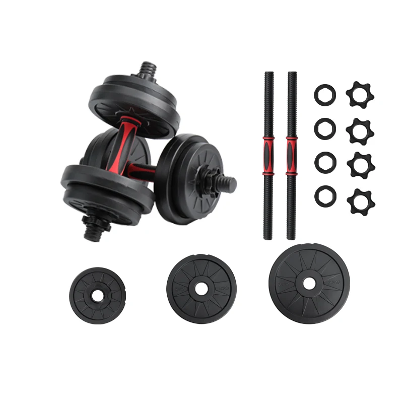 YES OR NO New Mancuernas 30Kg Adjustable Dumbell and barbell set Cement Pvc Dumbbell Combo For The Gym