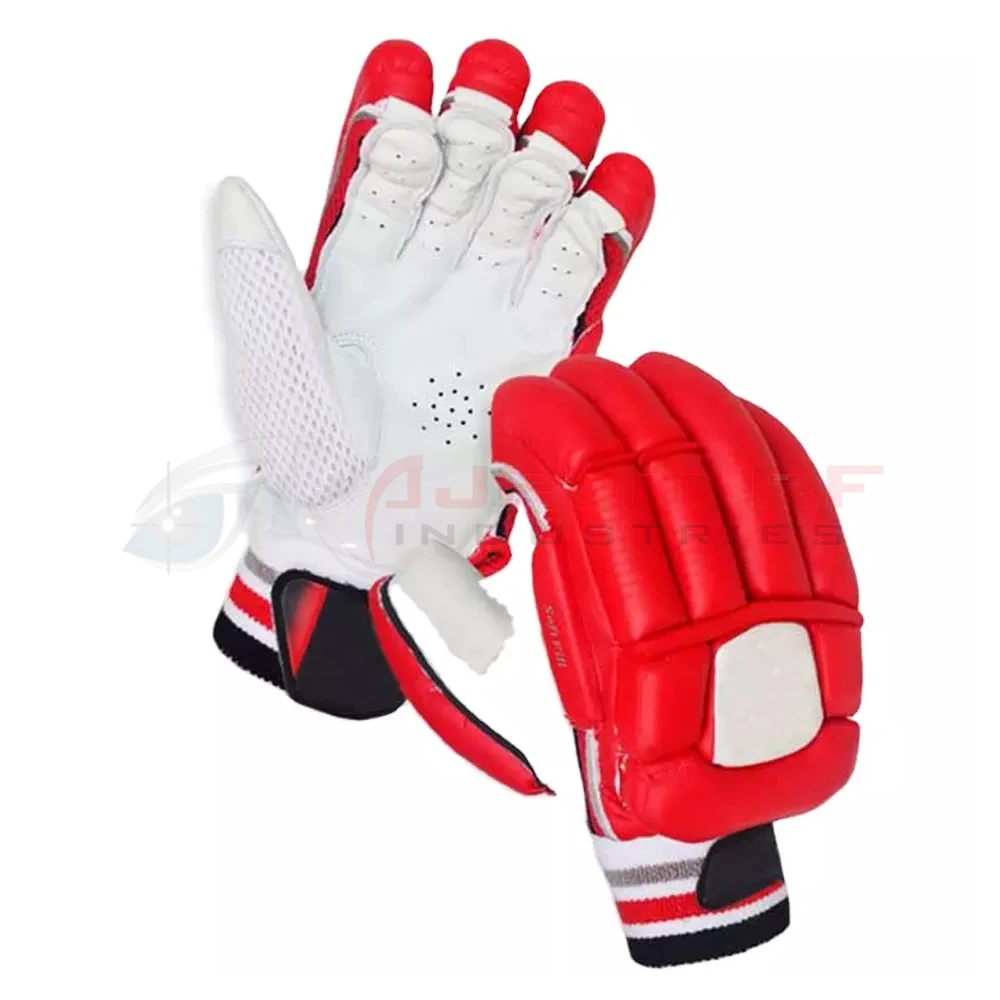 Best Quality Cricket Batting Gloves Leather Made Finger Safety Wear Comfortable Cricket Gloves / Whole Sale Batting Gloves