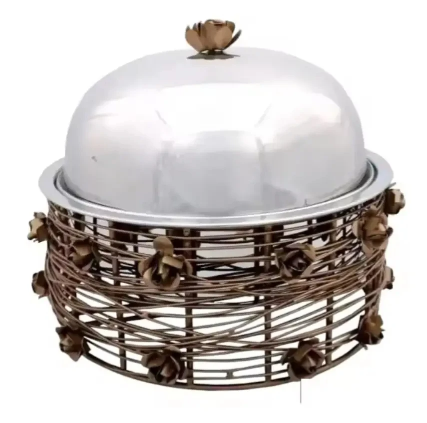 2 Pc Set Dome Shape Hotpot Black/Grey Arabic Cookware Decorative Casserole