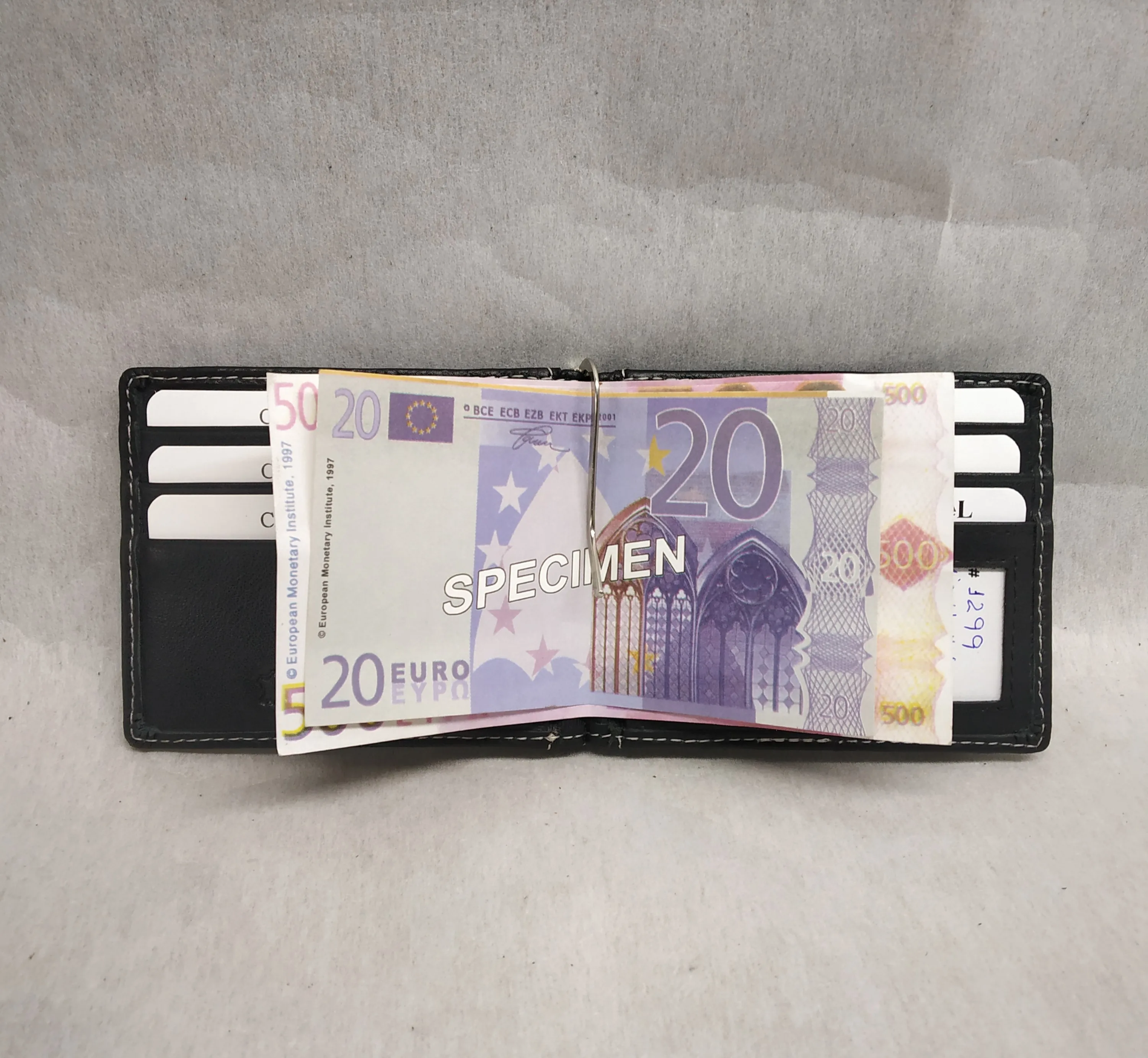 2024 Men Leather RFID Blocking Anti Theft Minimal Design Money Clip Cash ID Wallet Card Holders Women Wholesale Bulk Exporter