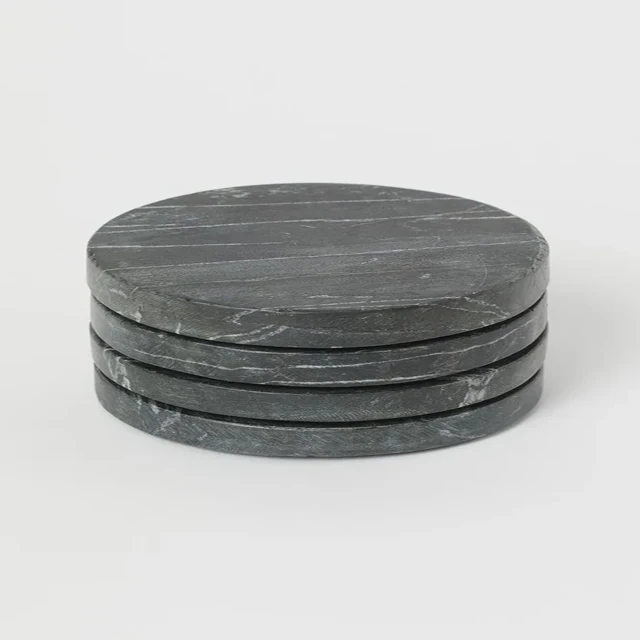 Customized Creative Marble Glass Coaster Set Gift Low Price Most Demanding Marble Glass Coasters For Dinning Table Use