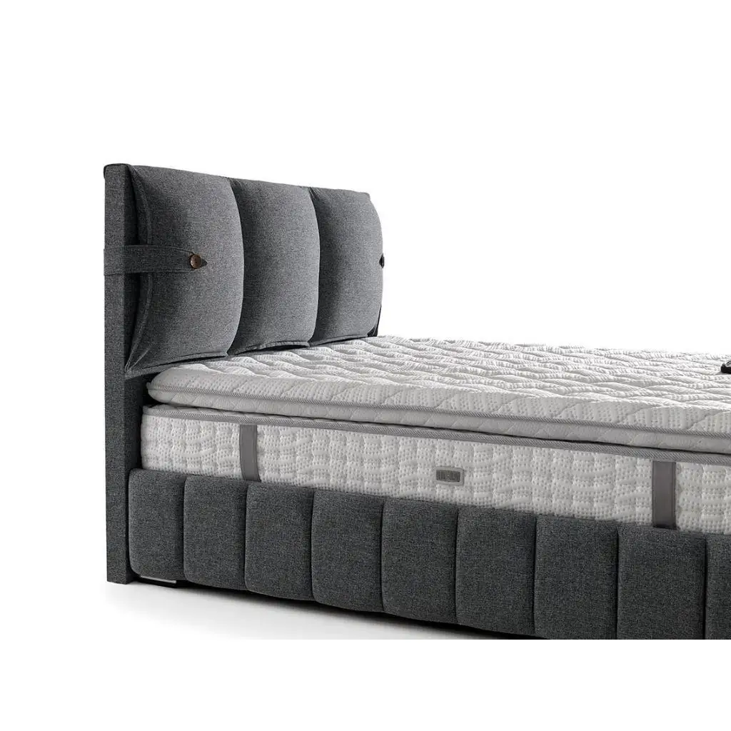 MD Grande 140x190 Double Bed Base, Headboard Set GM1109