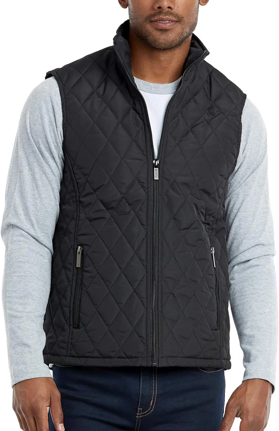 Oversized Lightweight Padded Cropped Puffer Quilted Vest Winter Warm Coat Jacket Puffy Vest Women Zip up Stand Collar Sleeveless