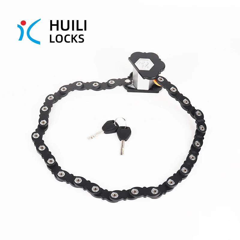 Factory Price Whole Sale Foldable Cycling Chain Security Folding Fat Bike Accessory Lightweight Motorcycle Lock Bicycle Lock