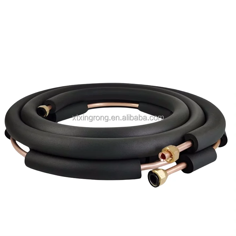 Black Rubber Insulation Copper Line Set Kits With Hvac Units