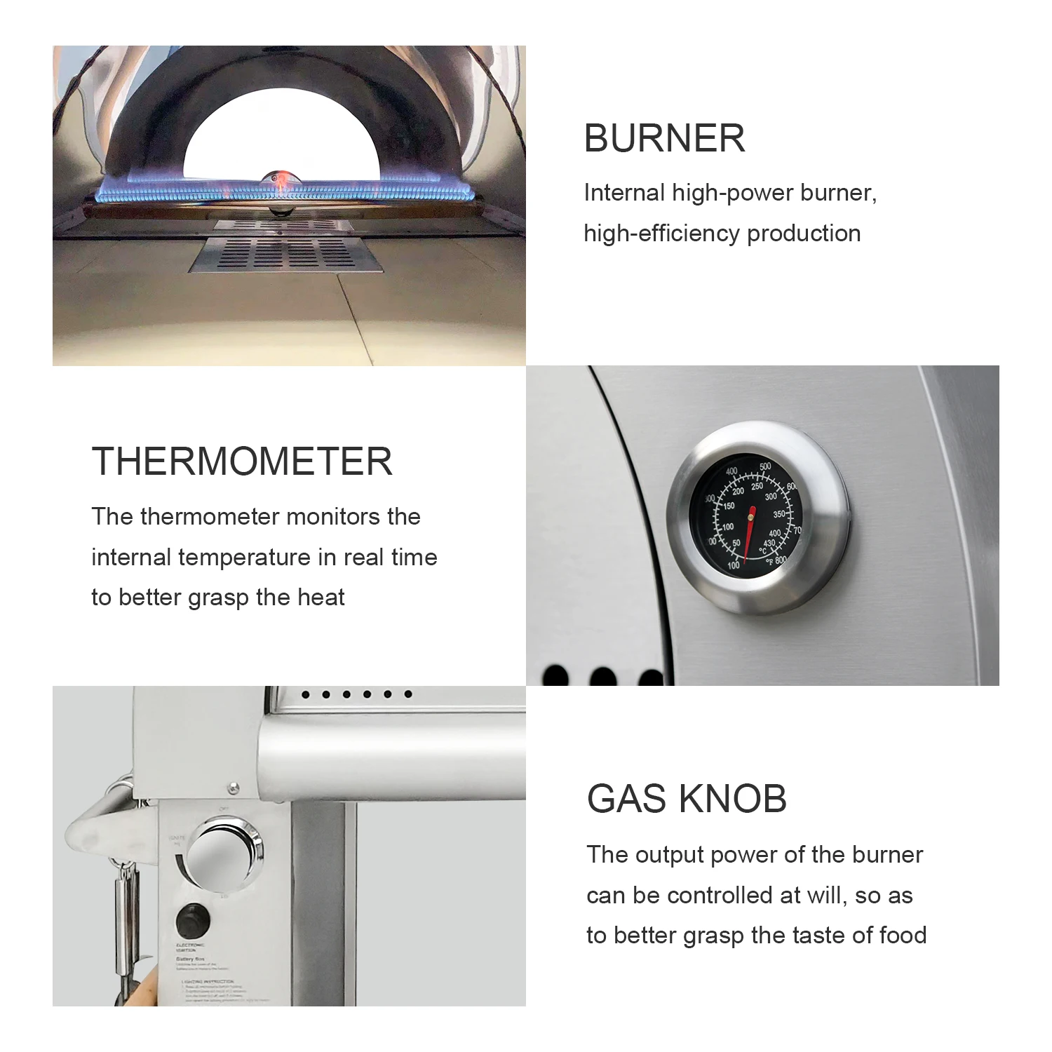 Hyxion pizza oven wholesale  station oven stainless steel  gas Charcoal BBQ Grill