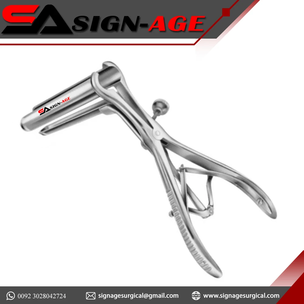 CE Approved Top Rated Stainless Steel 3 Prong Mathieu Anal Vaginal Rectal Rectum Medical Exam Speculum By Sign-Age Surgical