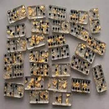 Wholesale acrylic plastic resin melamine color double custom domino