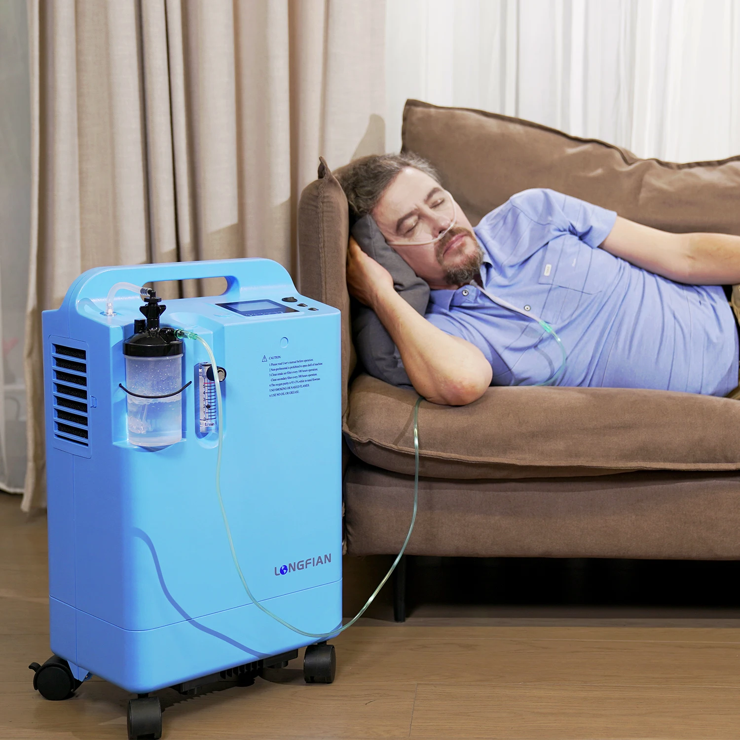 longfian Medical Equipment Machine High Flow With Nasal Cannula 5L Oxygen Concentrator
