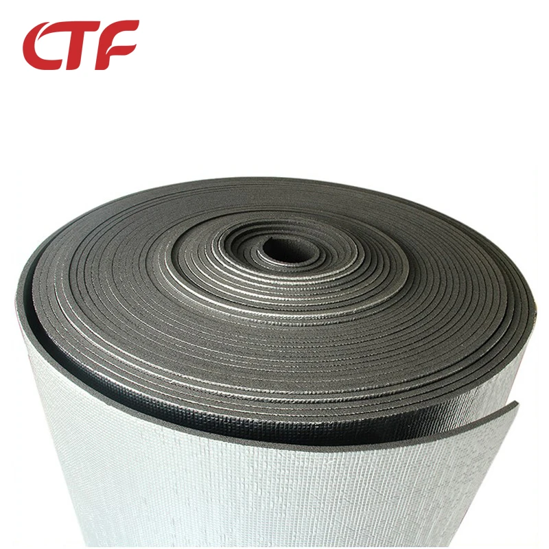 XPE/IXPE foam roof insulation  polyethylene foam Aluminized film on both sides 3mm 4mm 5mm Pressure checkered thermal insulation