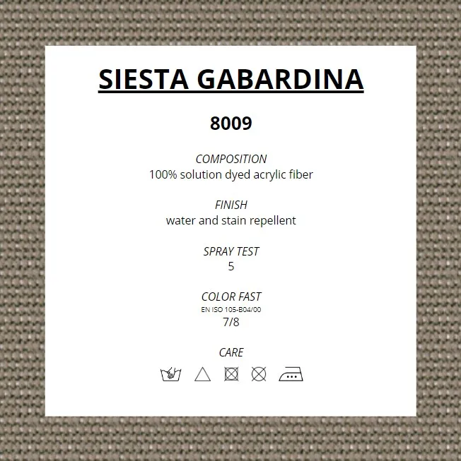 100% Высококачественная окрашенная Акриловая ткань для наружной мебели-Siesta gabardina taupe