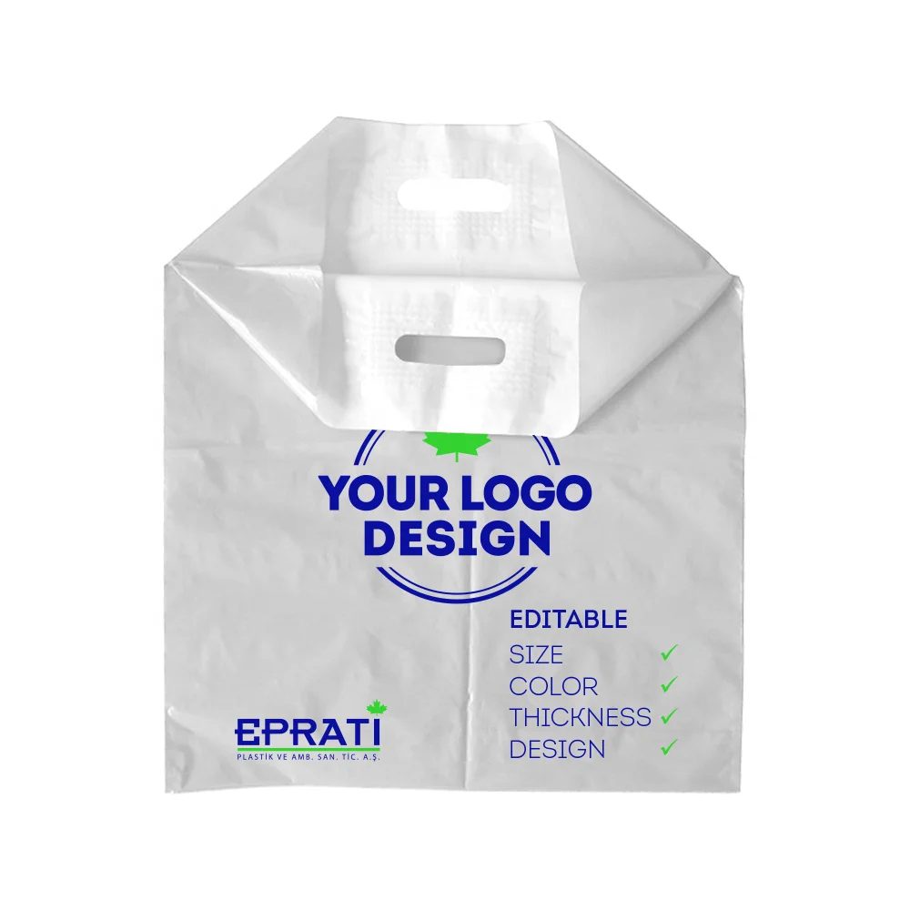 Wholesale Eco-Friendly MDPE Reinforced Die Cut Plastic Bag for shopping the Manufacturer Guaranteed from Turkey