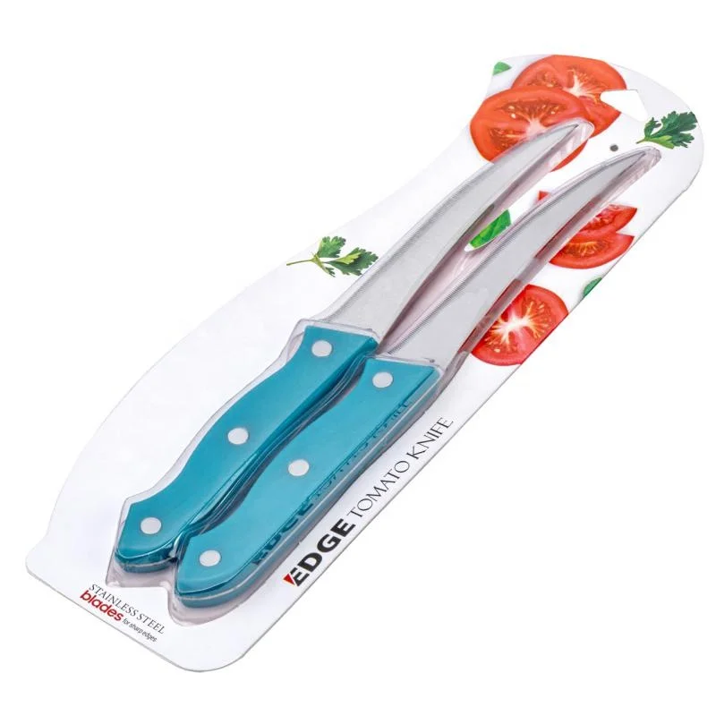 Низкая цена лучший кухонный ужин профессиональный нож для шеф-повара из нержавеющей стали стейка набор с ручкой полипропилена блистерной карточкой