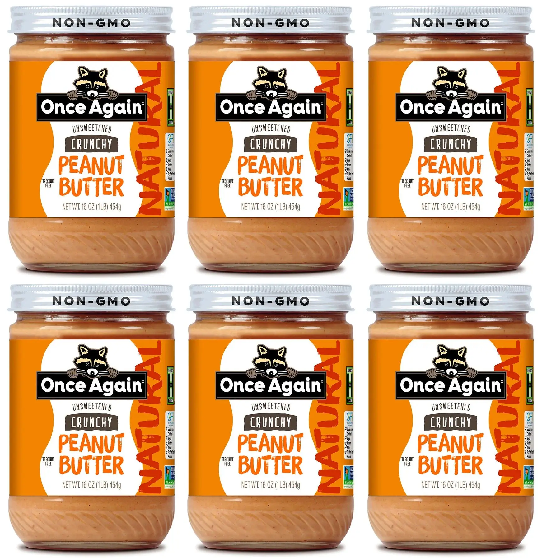 Высококачественное хрустящее старомодное арахисовое масло с солью упакованное в банку на 16 унций 6 малосоленых несладких