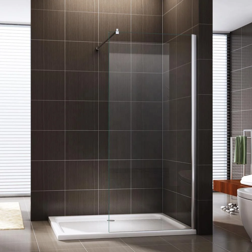 DAIYA Shower Door Frameless Glass with Tempered Glass Australia Acrylic Stainless Steel Square Modern Straight 1 Set Hinge 10mm