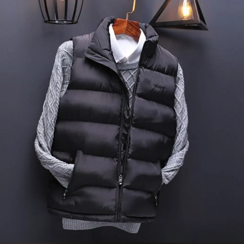 New style men Sleeveless bomber jacket 100% polyester winter short sleeve boys jacket custom unisex vest jackets for men