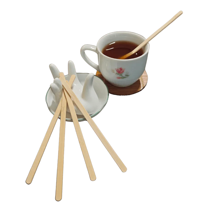 Одноразовая бамбуковая мешалка для кофе и чая